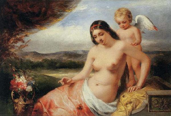 William Edward frost R.A. Venus and Cupid oil painting image